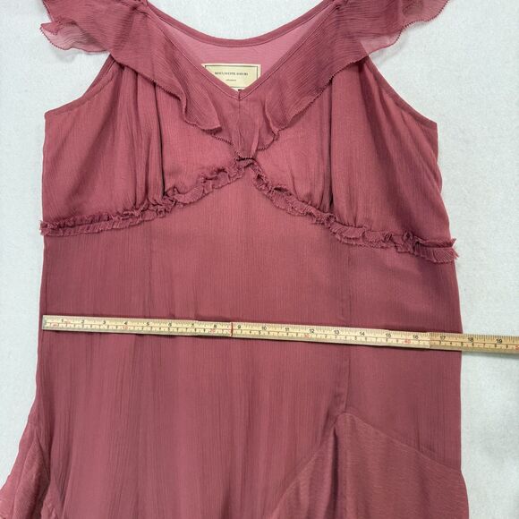 Moulinette Soeurs Dress Women 8 Pink Midi Fairy Coquette Ruffle Flowy Boho - Picture 11 of 15